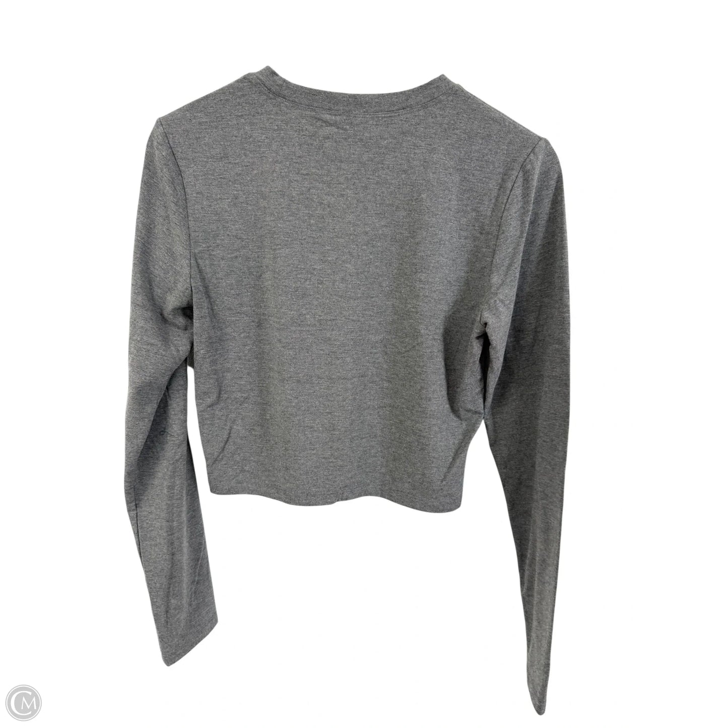 Athletic Top Long Sleeve Crewneck By Yogalicious In Grey, Size: L