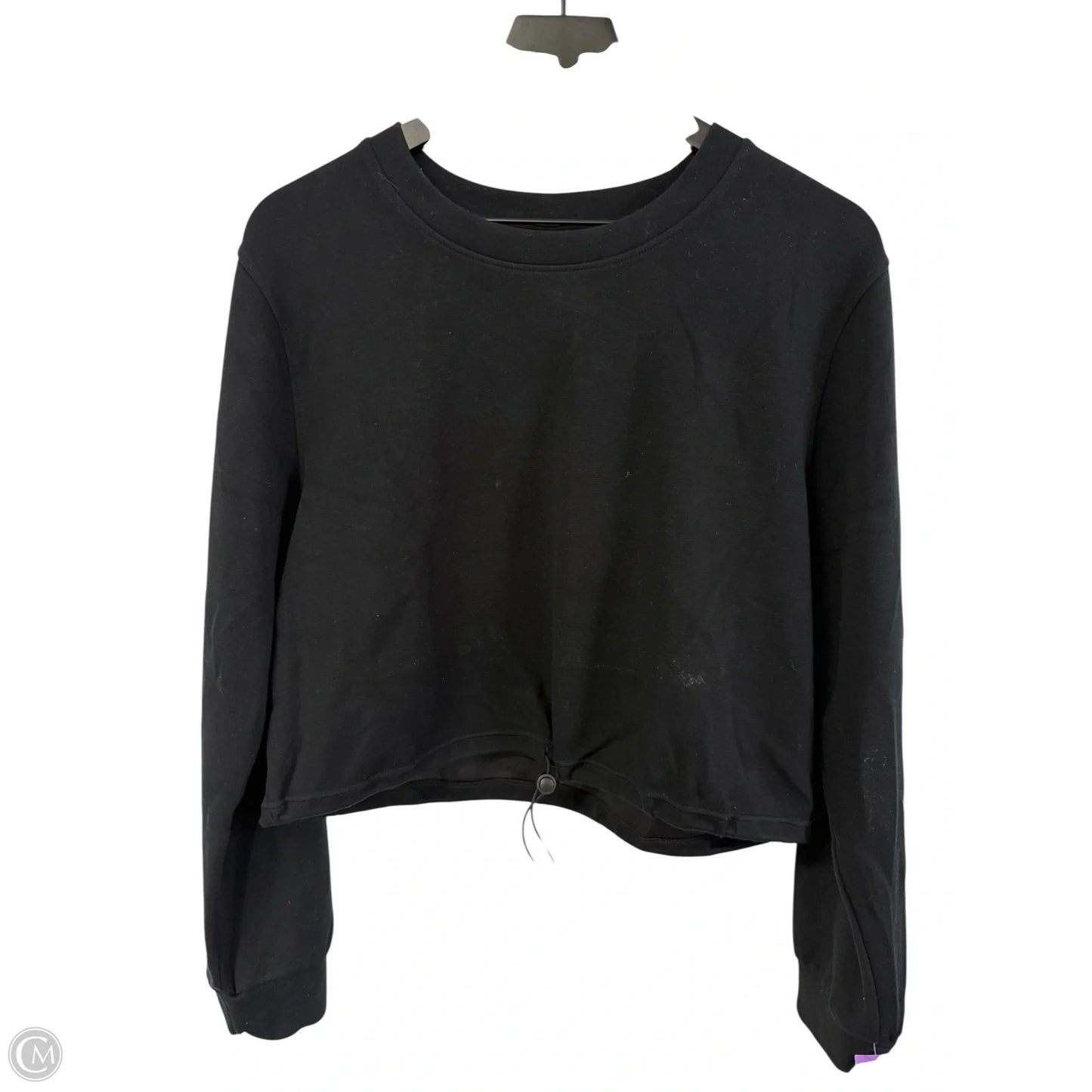 Athletic Top Long Sleeve Crewneck By 90 Degrees By Reflex In Black, Size: L