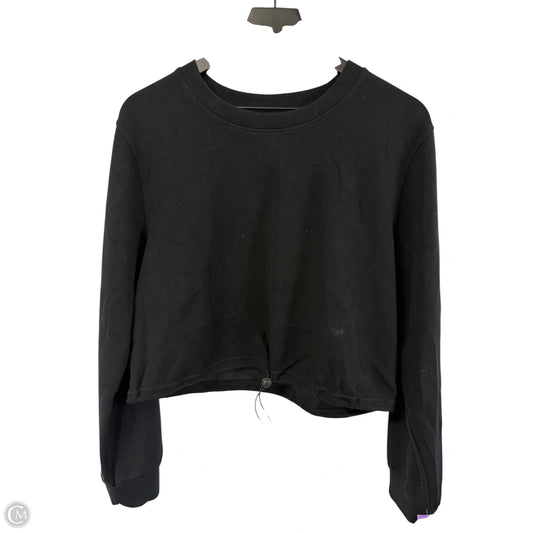 Athletic Top Long Sleeve Crewneck By 90 Degrees By Reflex In Black, Size: L