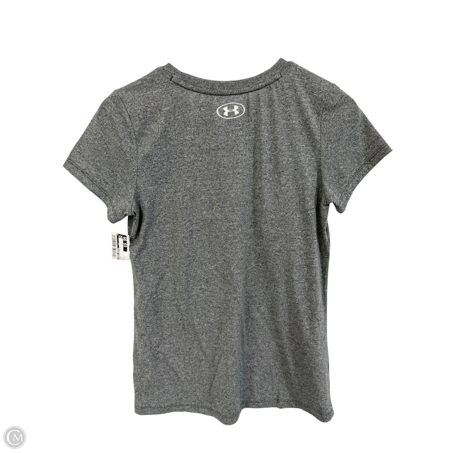 Athletic Top Short Sleeve By Under Armour In Grey, Size: S