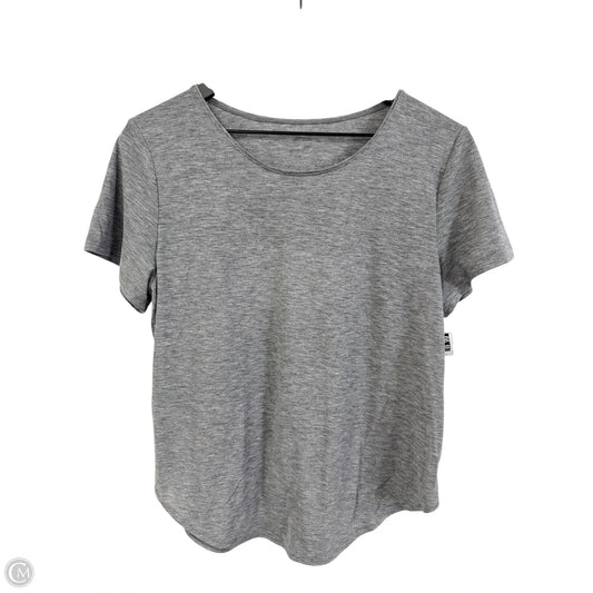 Athletic Top Short Sleeve By Under Armour In Grey, Size: M