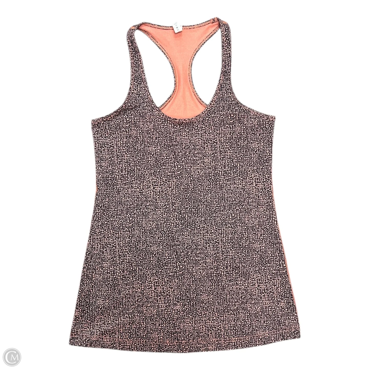 Athletic Tank Top By Lululemon In Black & Orange, Size: 10
