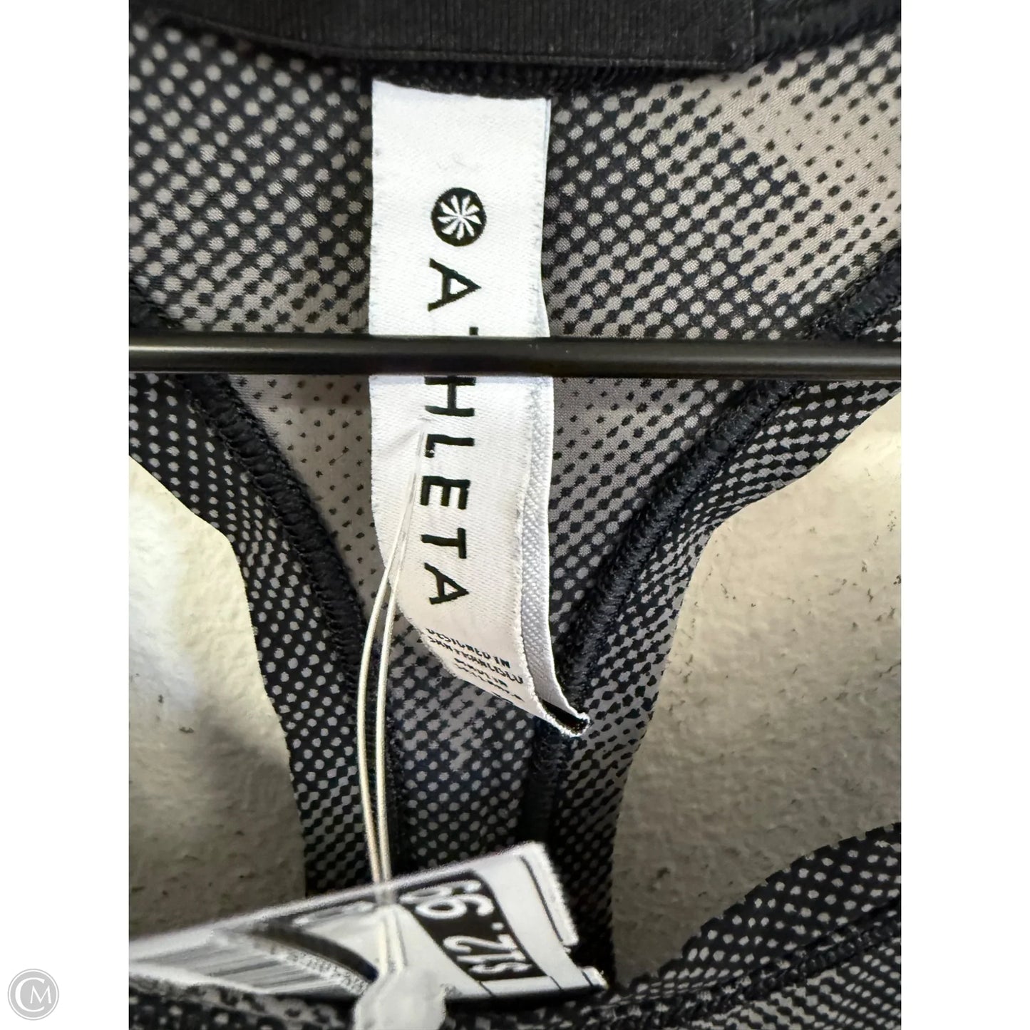 Athletic Tank Top By Athleta In Black & Grey, Size: M