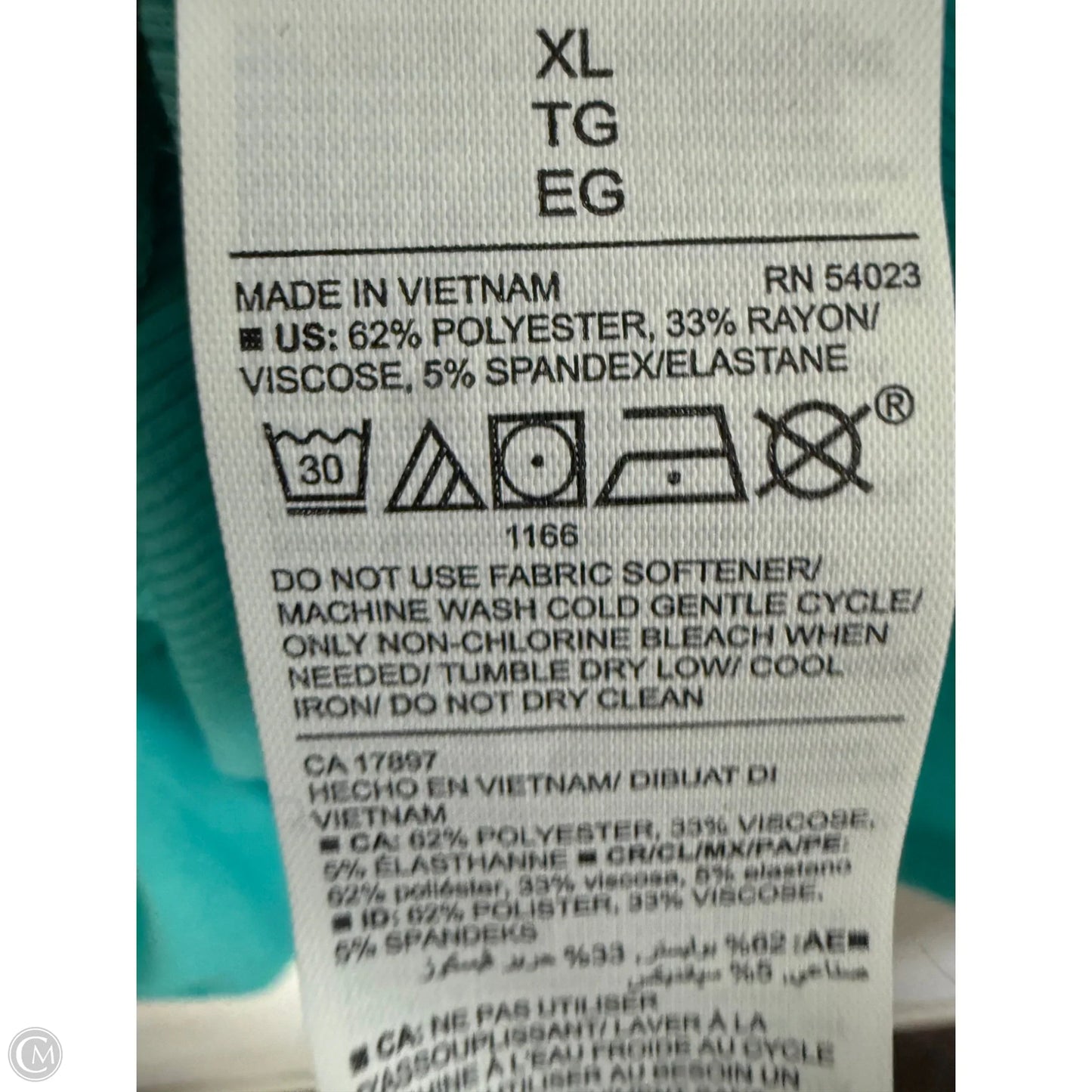 Athletic Tank Top By Old Navy In Aqua, Size: Xl