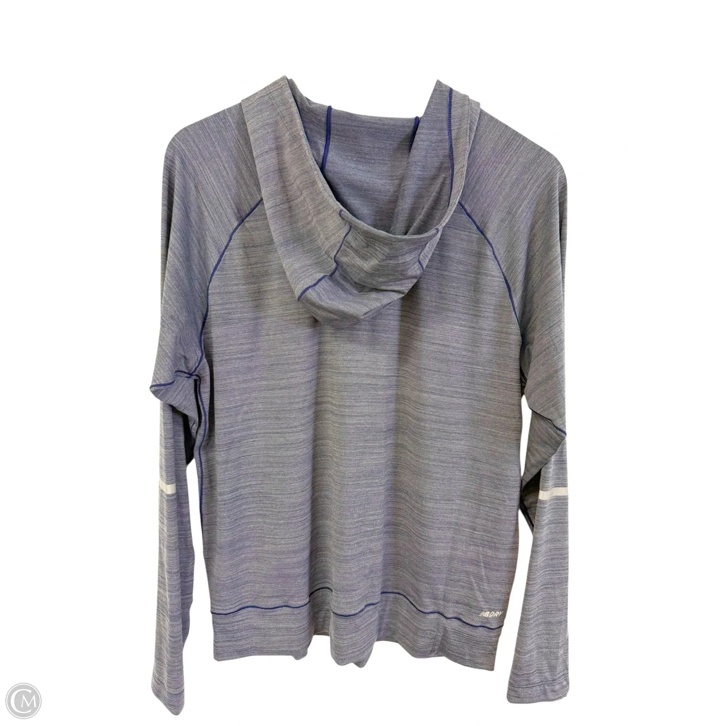 Athletic Top Long Sleeve Hoodie By New Balance In Blue, Size: L