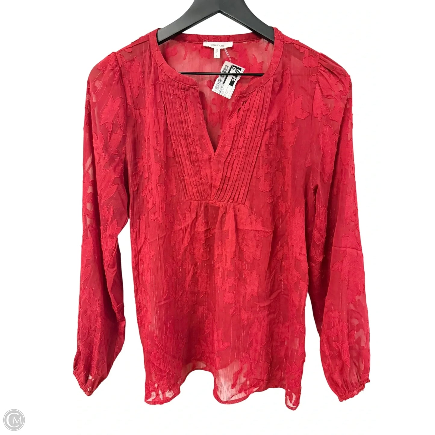 Top Long Sleeve By Maurices In Red, Size: S