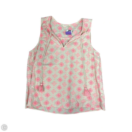 Top Long Sleeve By Lovestitch In Cream & Pink, Size: L