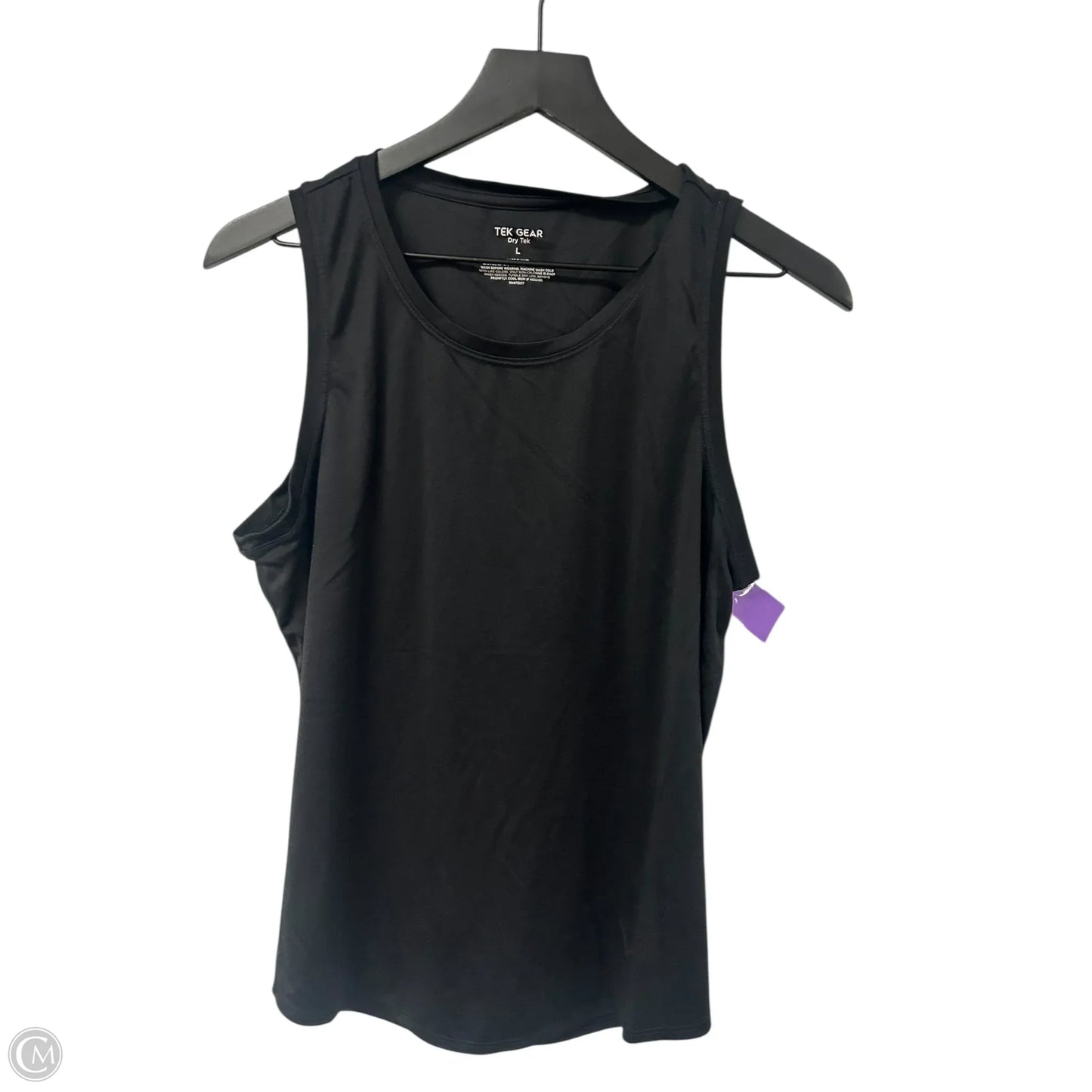 Athletic Tank Top By Tek Gear In Black, Size: L