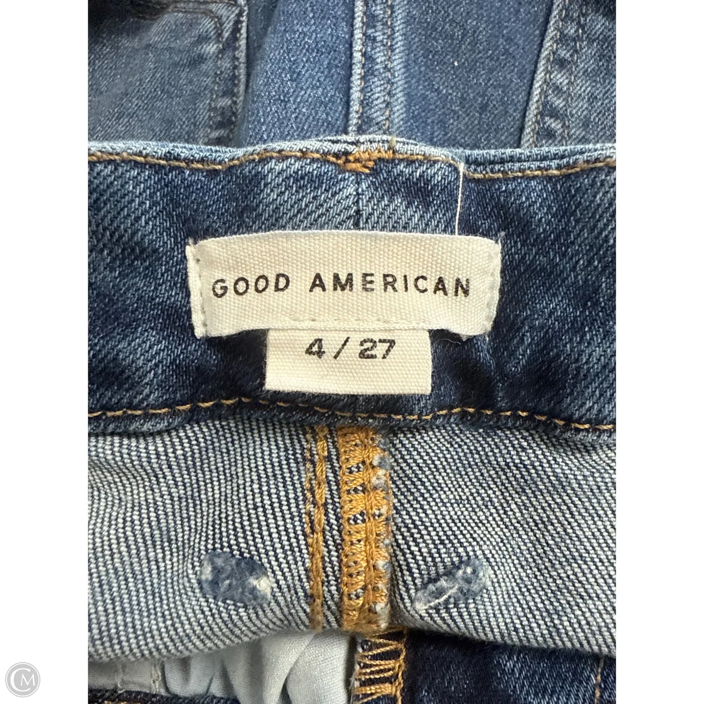 Jeans Skinny By Good American In Blue Denim, Size: 4