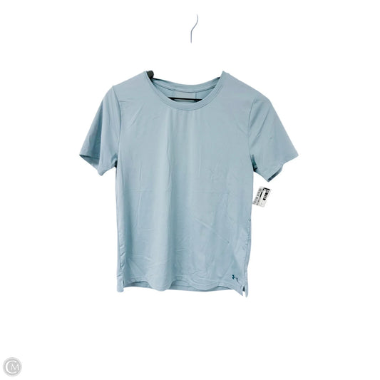 Athletic Top Short Sleeve By Under Armour In Blue, Size: M