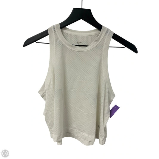 Athletic Tank Top By Nike Apparel In White, Size: S