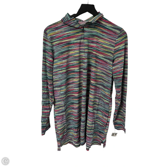 Athletic Top Long Sleeve Collar By Lands End In Multi-colored, Size: Xl