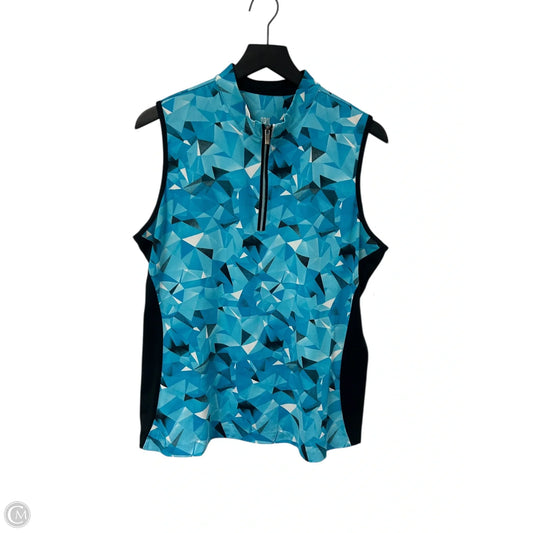 Athletic Tank Top By Tail In Black & Blue, Size: Xl