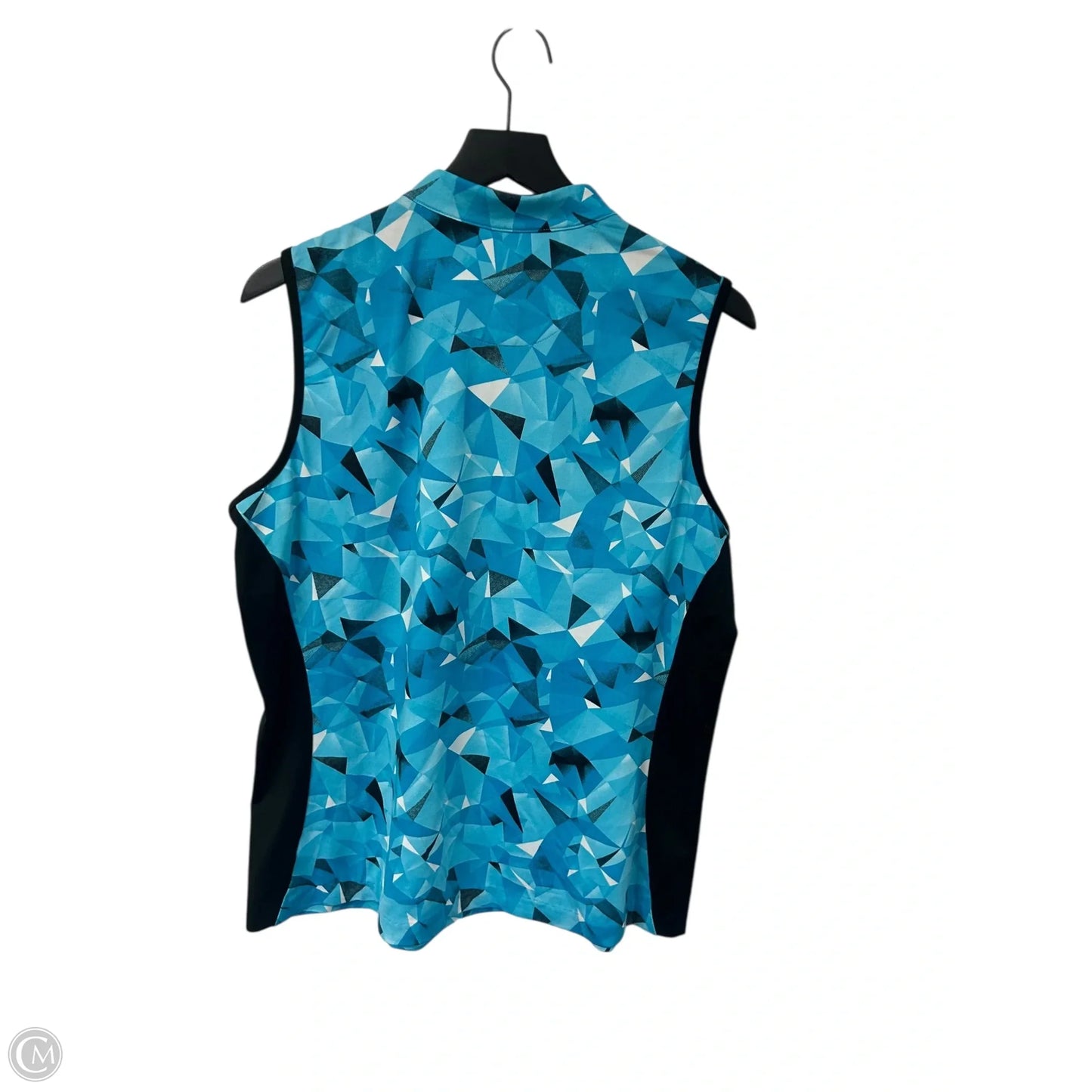 Athletic Tank Top By Tail In Black & Blue, Size: Xl