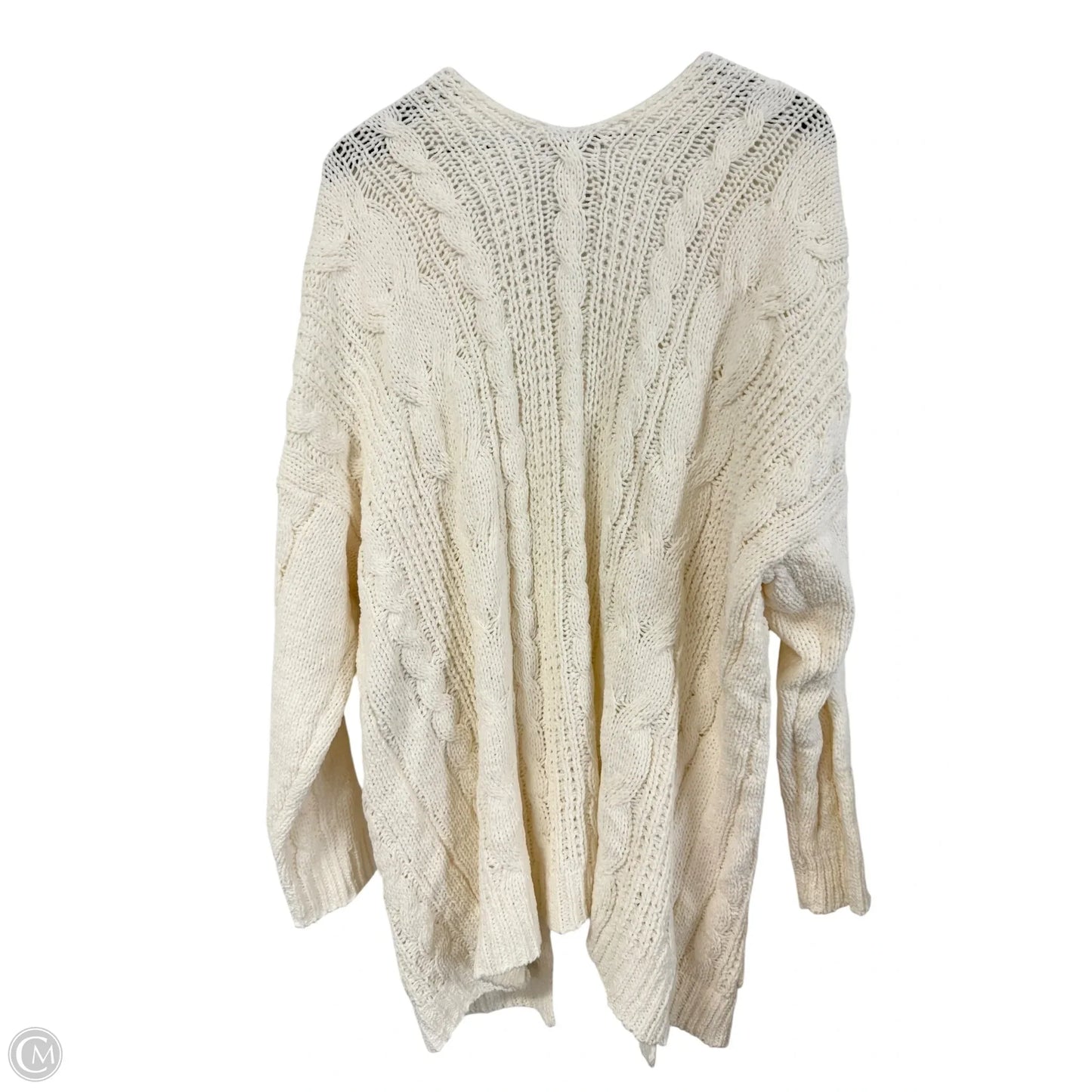 Sweater Cardigan By Love Tree In Ivory, Size: L