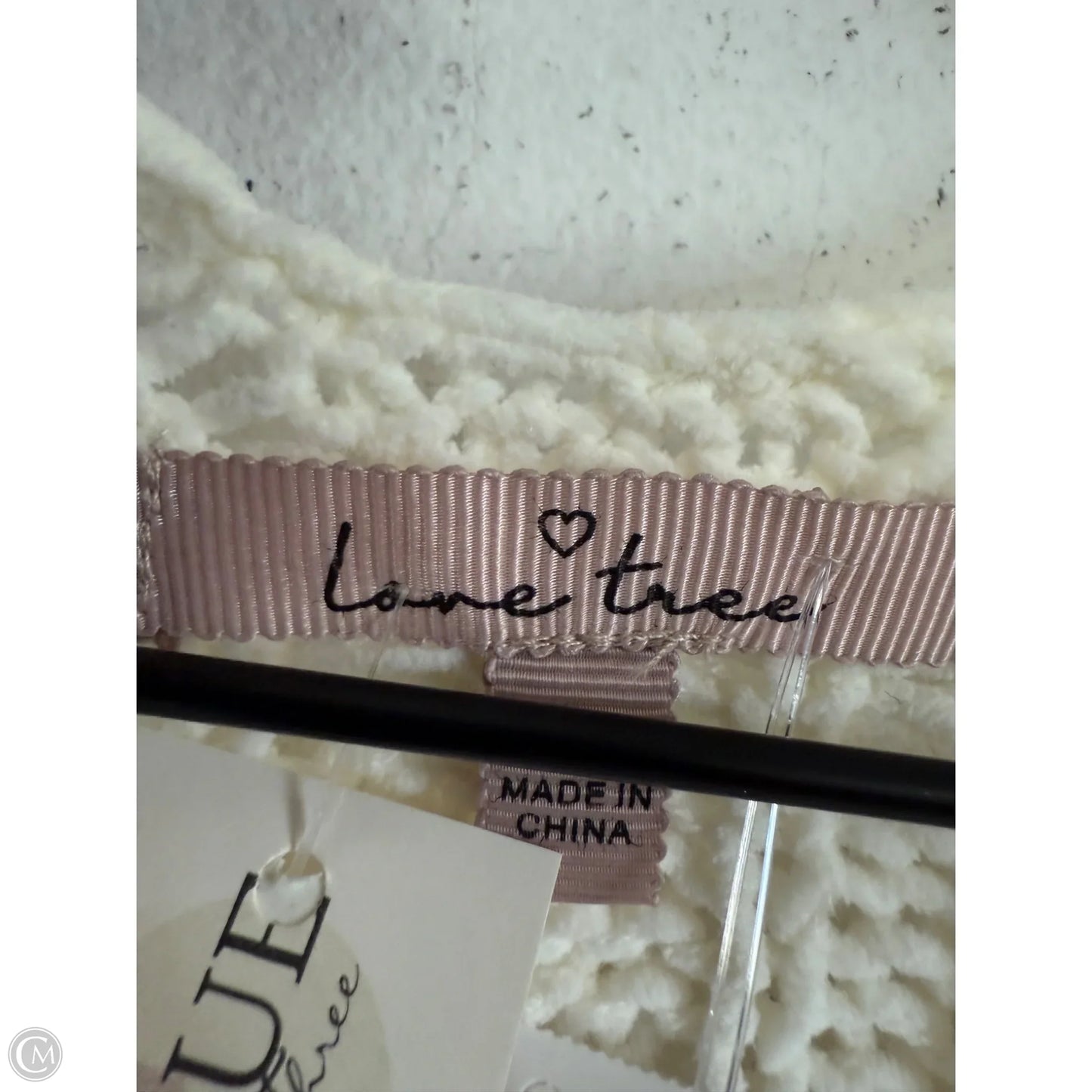 Sweater Cardigan By Love Tree In Ivory, Size: L