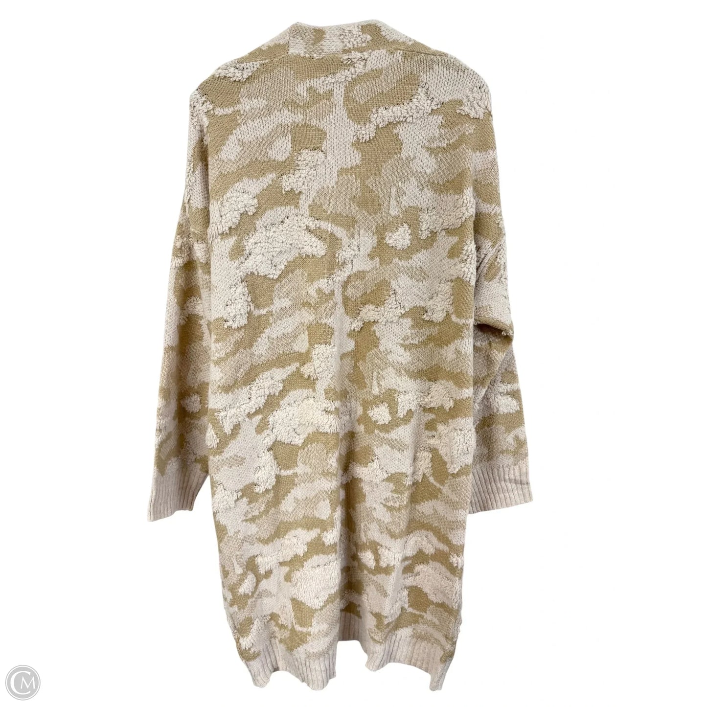 Sweater Cardigan By Davi & Dani In Cream & Tan, Size: 2x