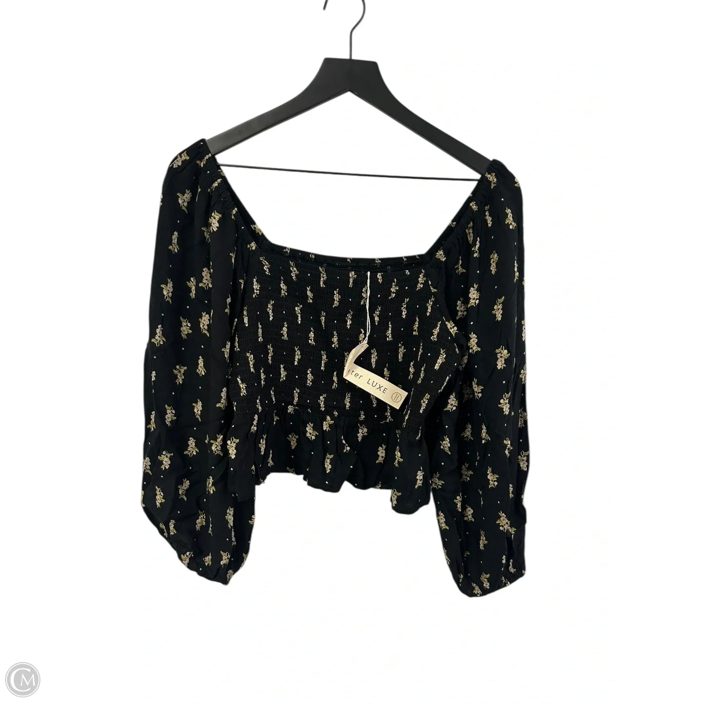 Top Long Sleeve By Cmb In Floral Print, Size: L