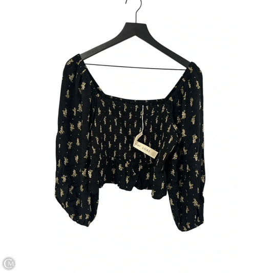 Top Long Sleeve By Cmb In Floral Print, Size: L