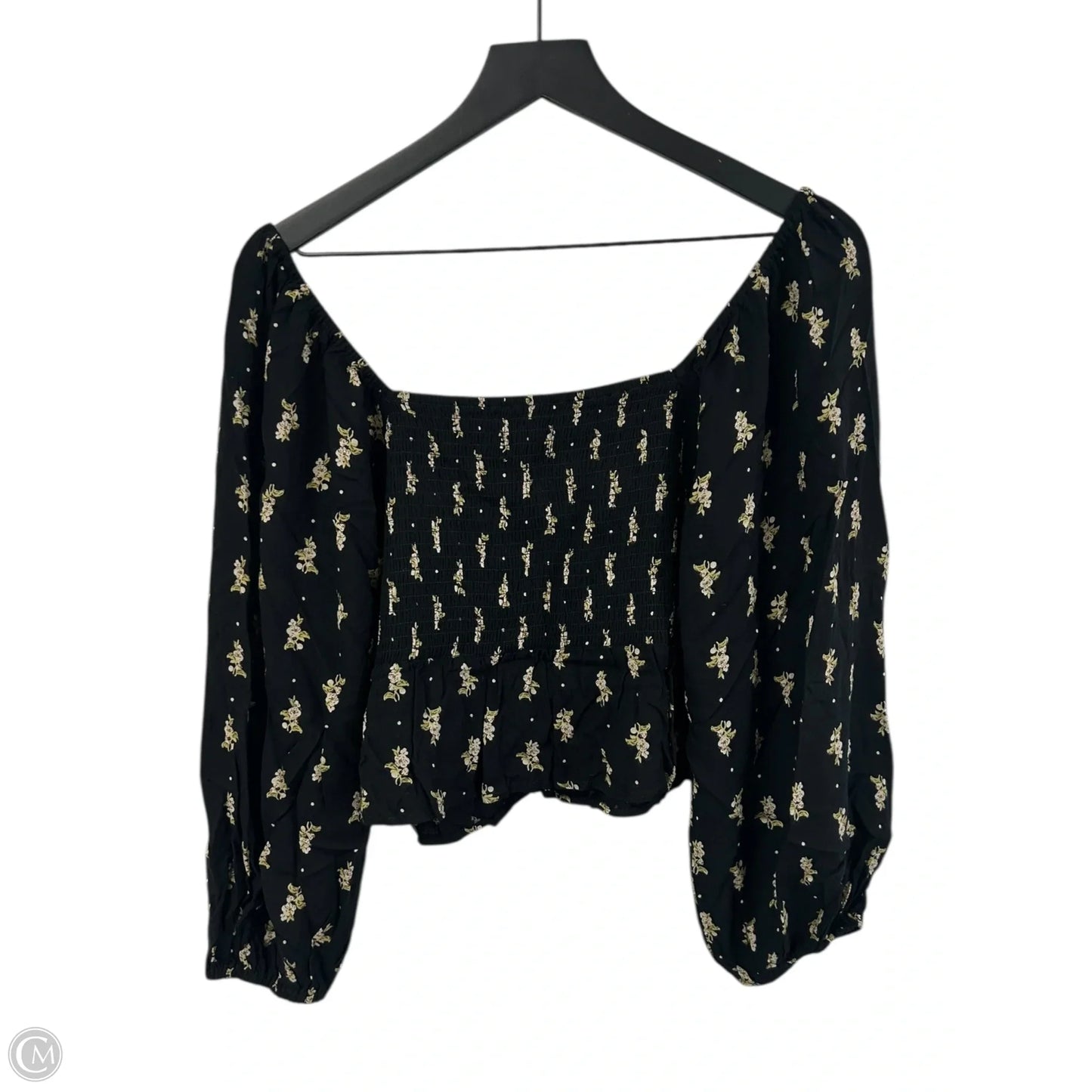 Top Long Sleeve By Cmb In Floral Print, Size: L