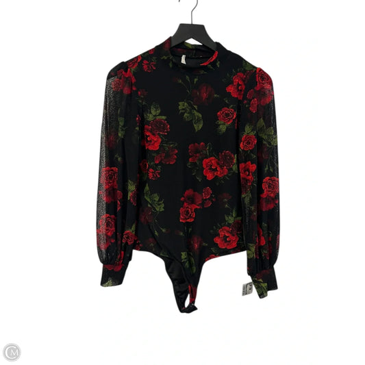 Bodysuit By Clothes Mentor In Floral Print, Size: M