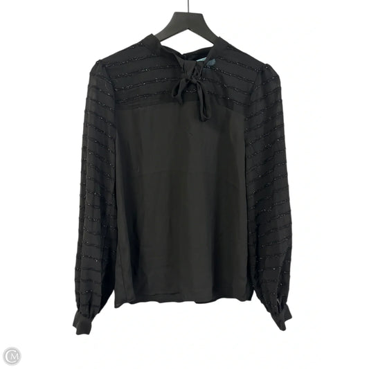 Top Long Sleeve By Cece In Black, Size: M