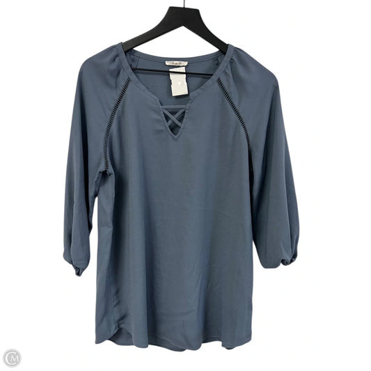 Top 3/4 Sleeve By Maurices In Blue, Size: M