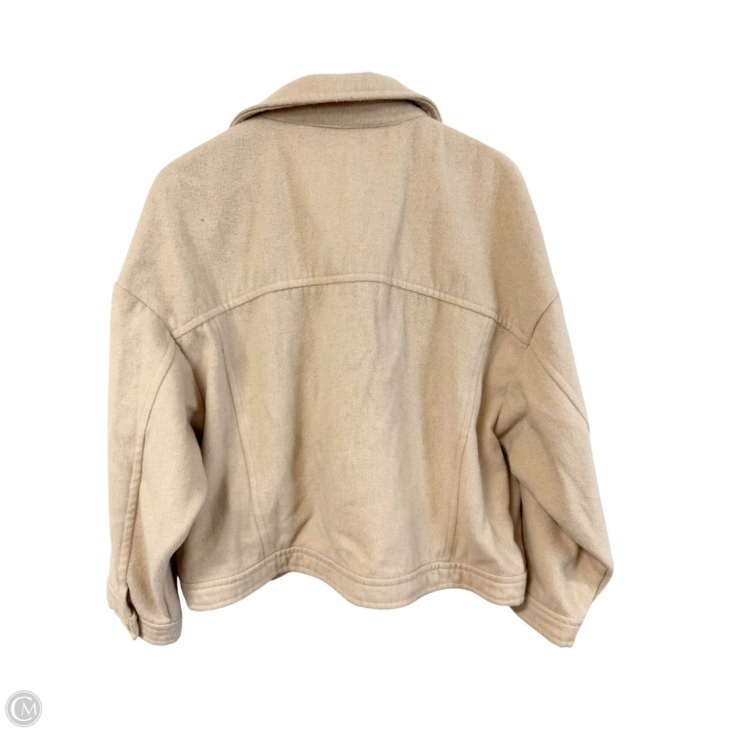 Jacket Shirt By Time And Tru In Tan, Size: L