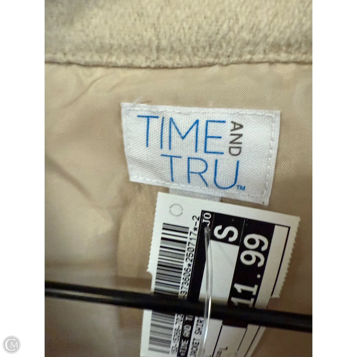 Jacket Shirt By Time And Tru In Tan, Size: L