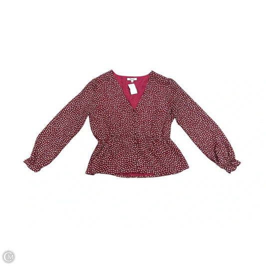 Top Long Sleeve By Madewell In Floral Print, Size: S