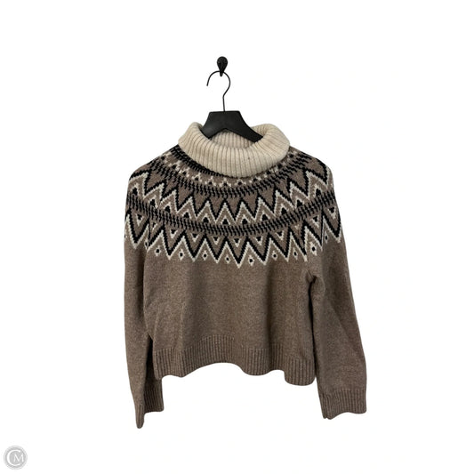 Sweater By H&m In Brown & Cream, Size: S