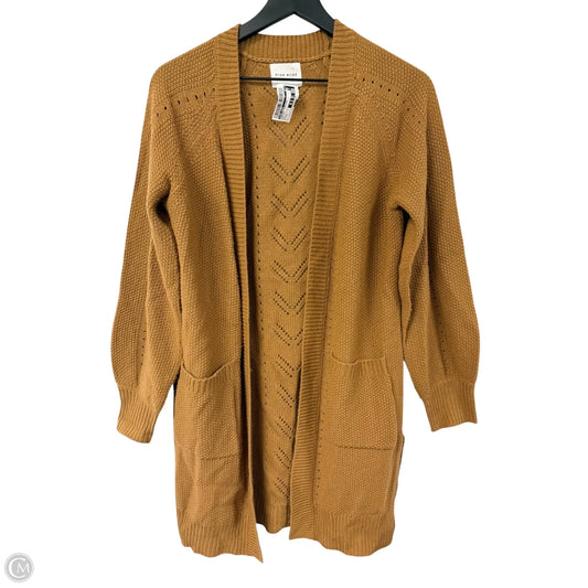 Sweater Cardigan By Pink Rose In Yellow, Size: S