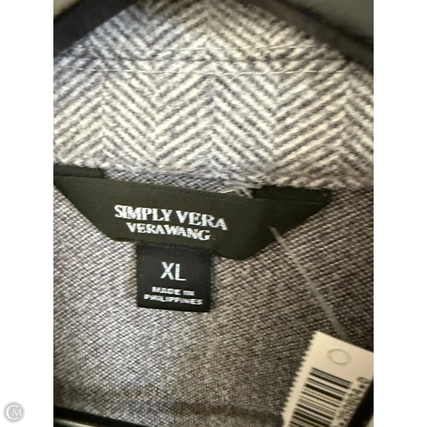 Blazer By Simply Vera In Grey, Size: Xl