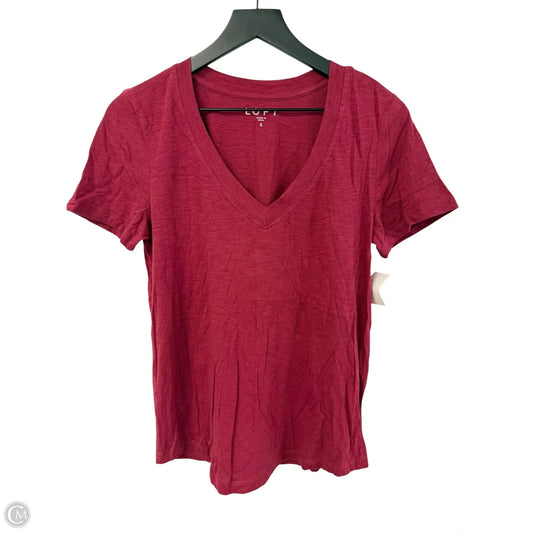 Top Short Sleeve Basic By Loft In Red, Size: S