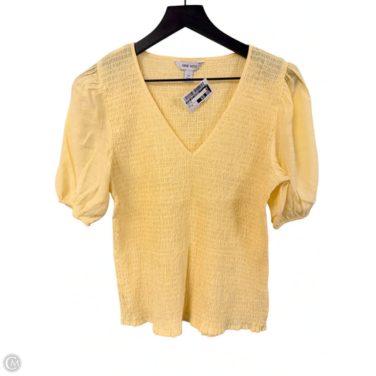 Top Short Sleeve By Nine West Apparel In Yellow, Size: M