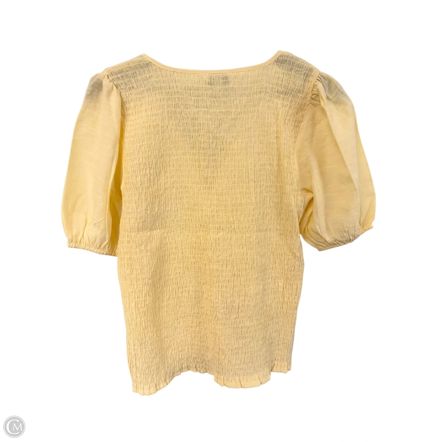 Top Short Sleeve By Nine West Apparel In Yellow, Size: M