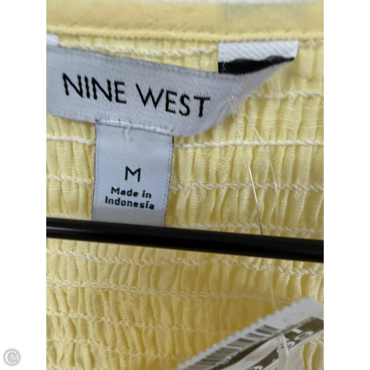 Top Short Sleeve By Nine West Apparel In Yellow, Size: M