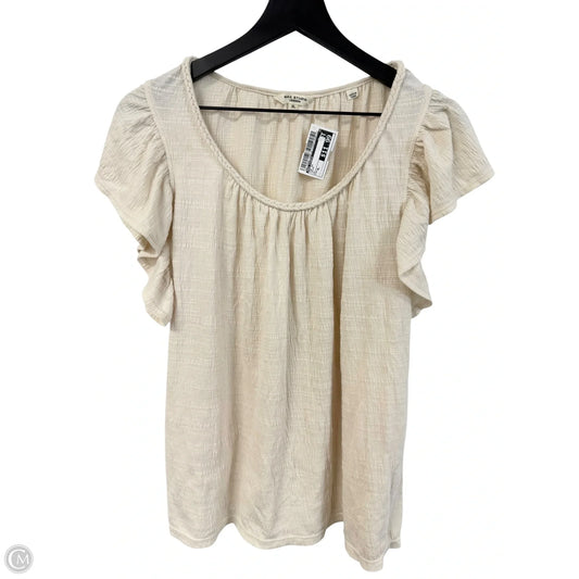 Top Short Sleeve By Max Studio In Cream, Size: Xl
