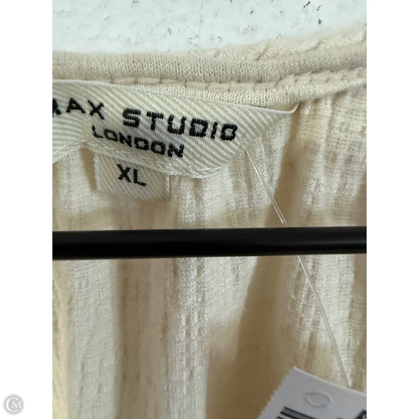 Top Short Sleeve By Max Studio In Cream, Size: Xl