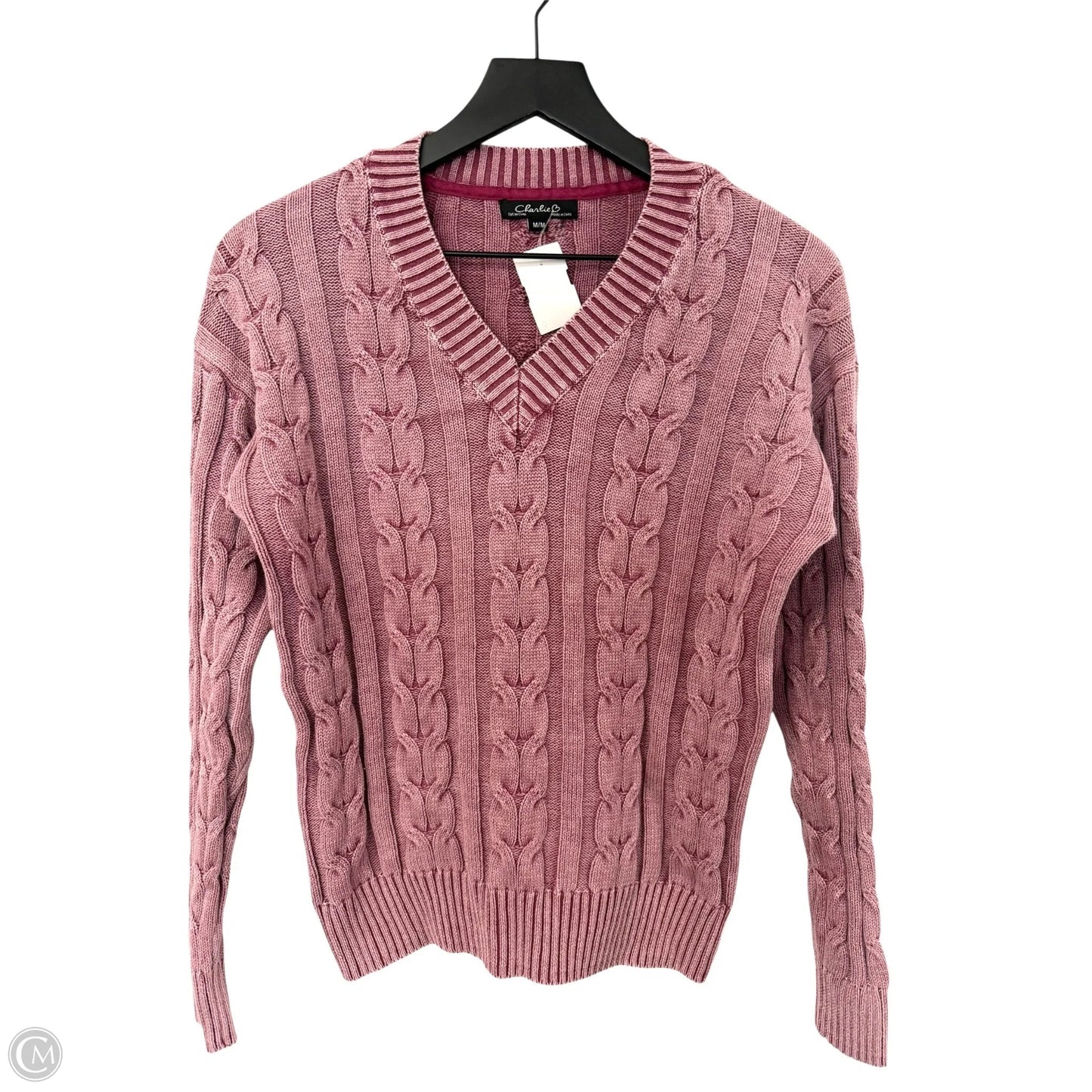 Sweater By Charlie B In Pink, Size: M