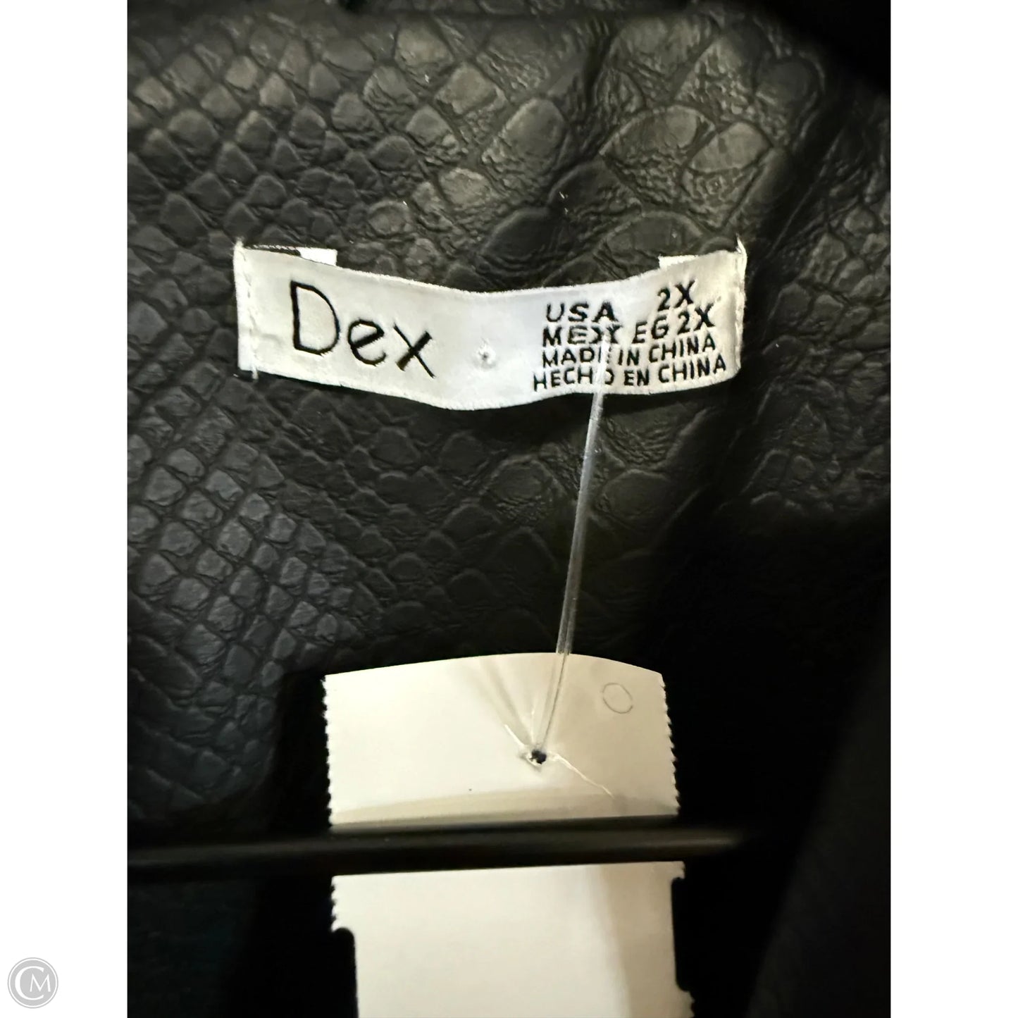 Jacket Moto By Dex In Black, Size: 2x