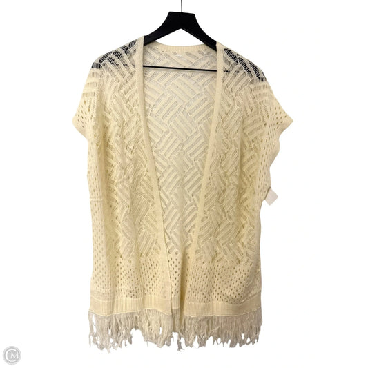 Sweater Short Sleeve By Cmf In Cream, Size: L