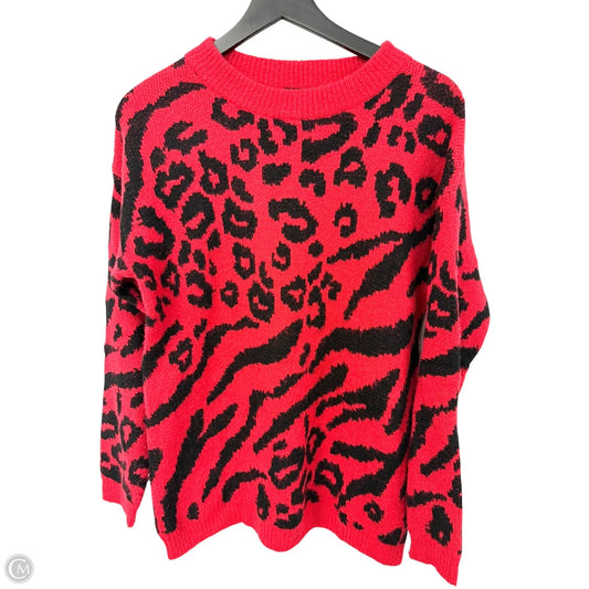 Sweater By Lumiere In Black & Red, Size: S