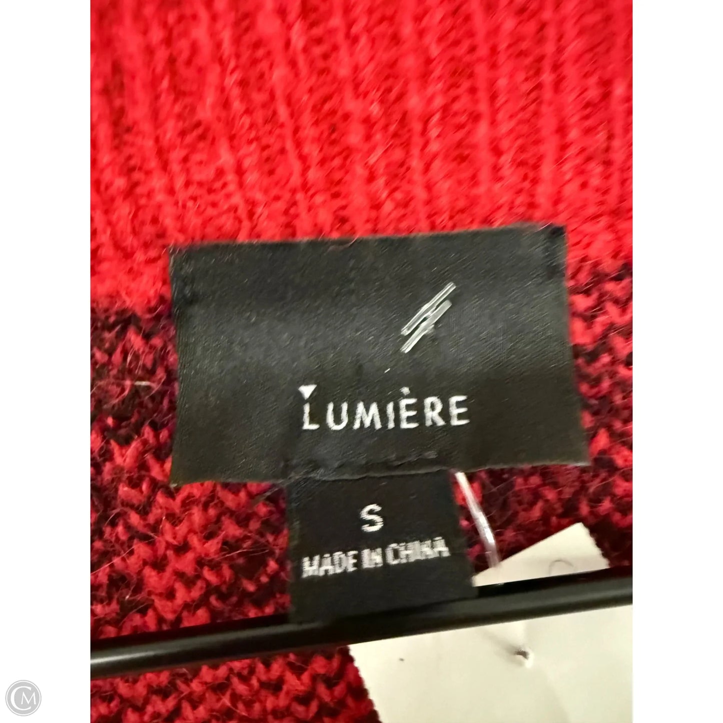 Sweater By Lumiere In Black & Red, Size: S
