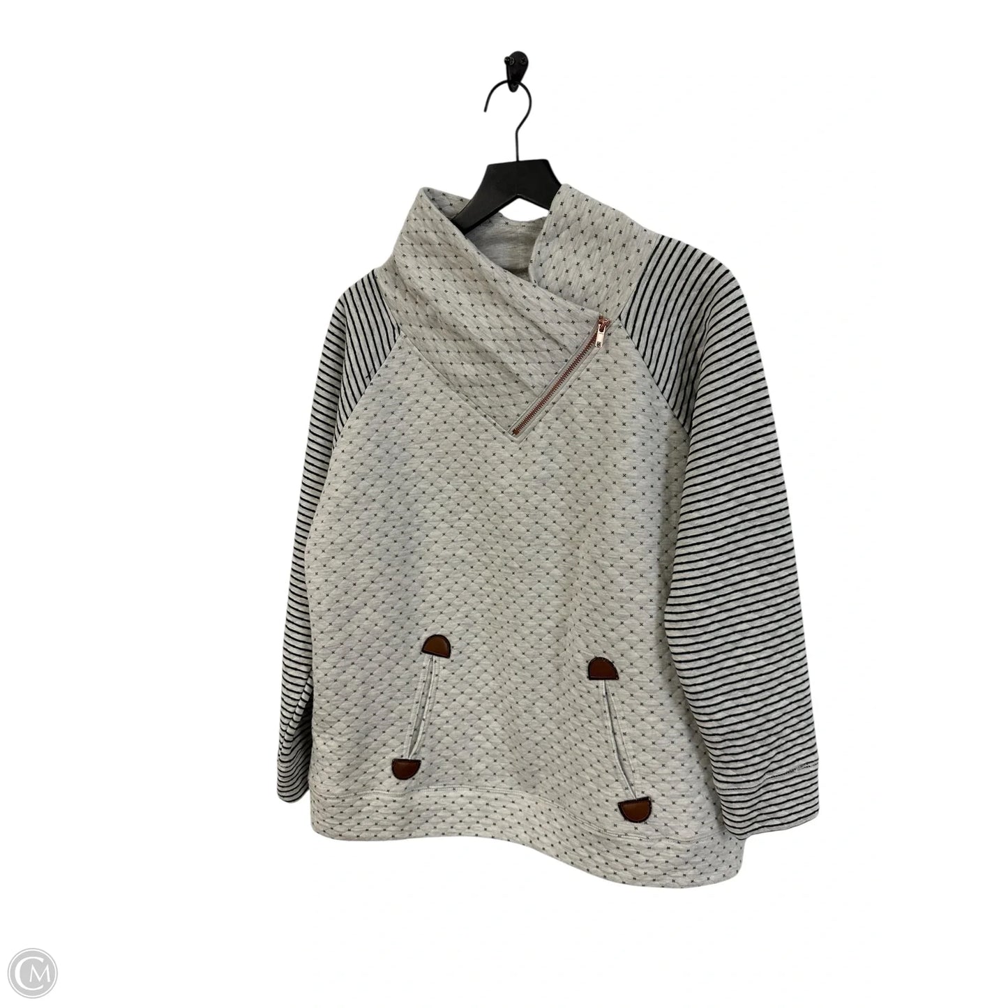 Sweatshirt Collar By Maurices In Green & Grey, Size: Xl