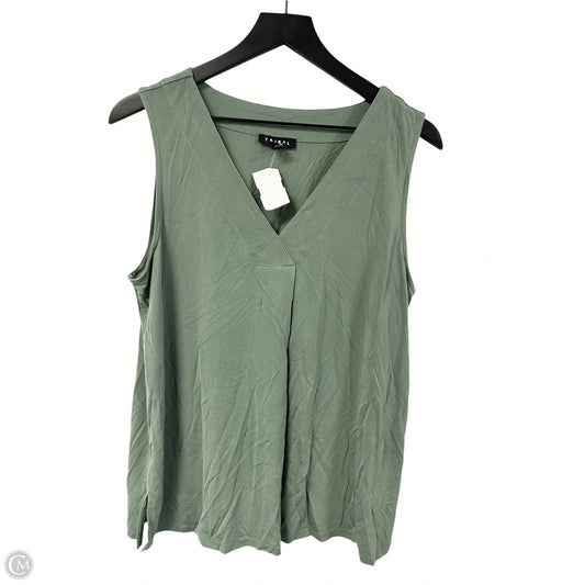 Top Sleeveless By Tribal In Green, Size: L