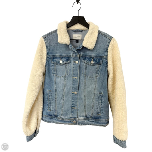 Jacket Denim By Universal Thread In Blue & White, Size: M