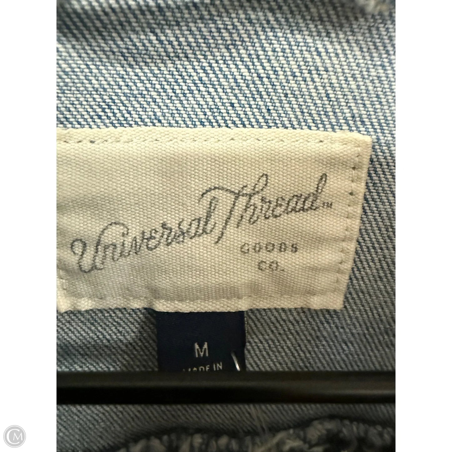 Jacket Denim By Universal Thread In Blue & White, Size: M