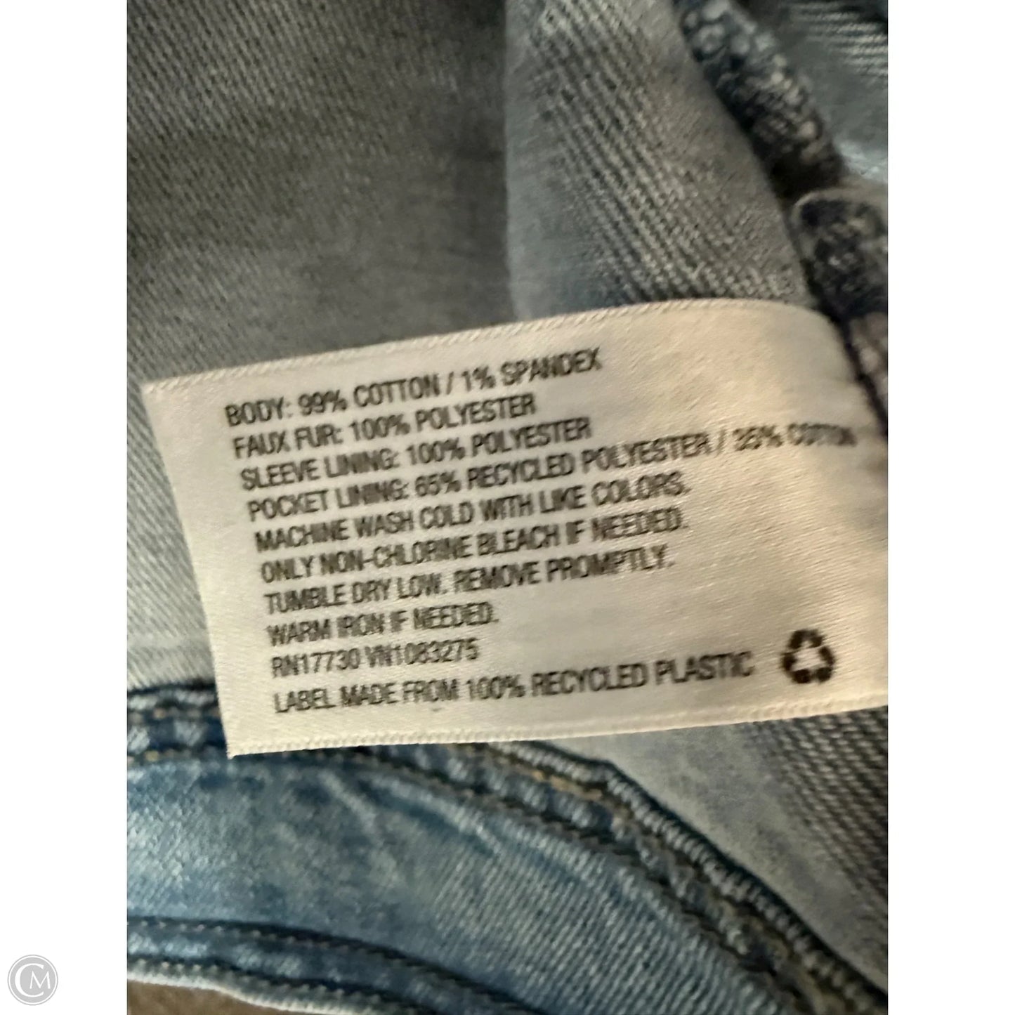 Jacket Denim By Universal Thread In Blue & White, Size: M