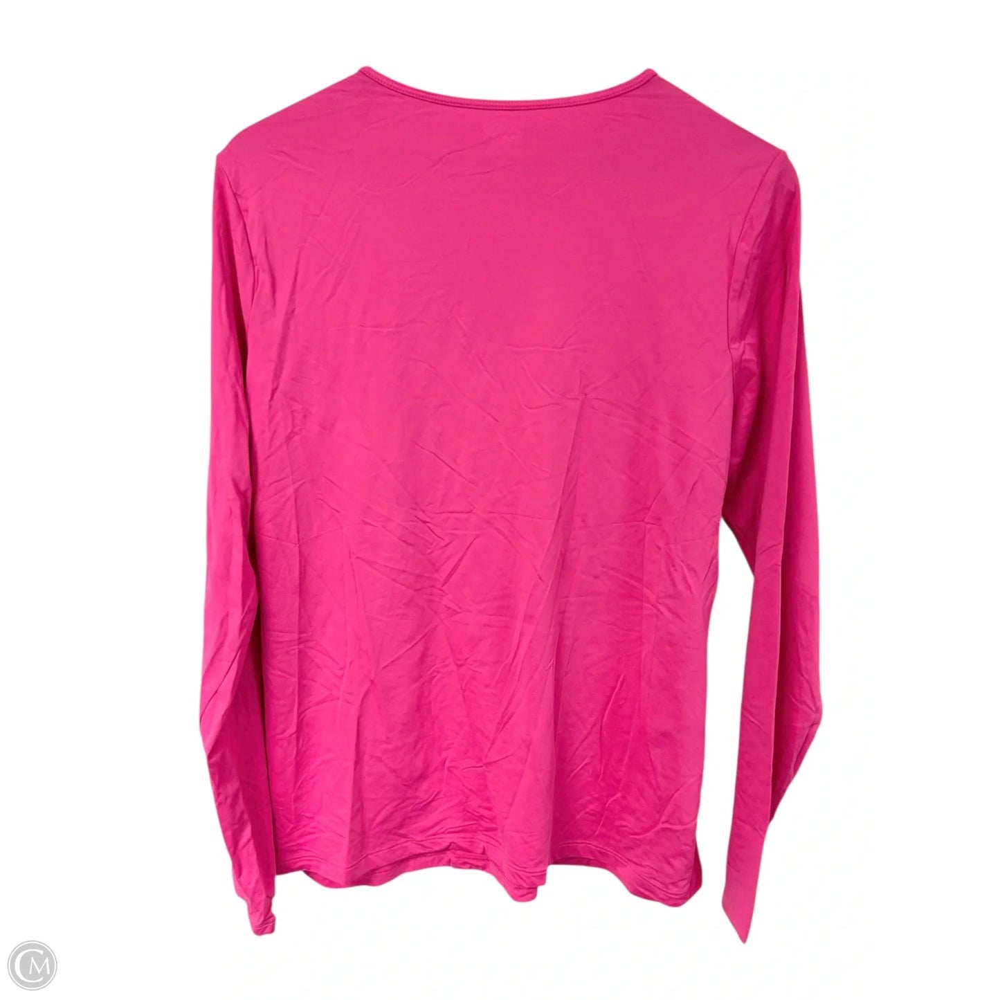 Athletic Top Long Sleeve Crewneck By Lands End In Pink, Size: L